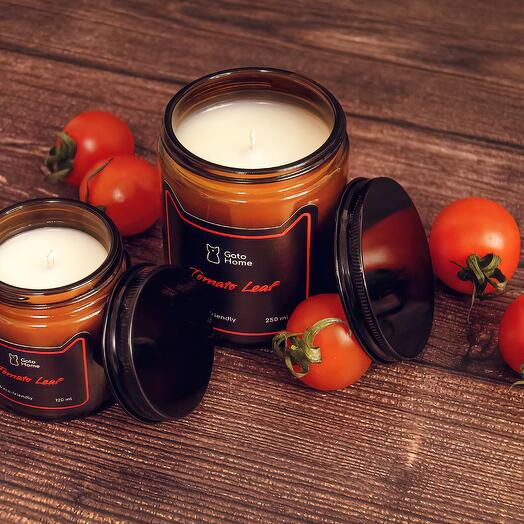 Aromatic candle "Tomato leaf", 250 ml