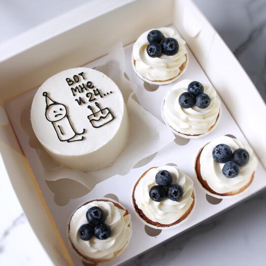 Bento cake and cupcakes