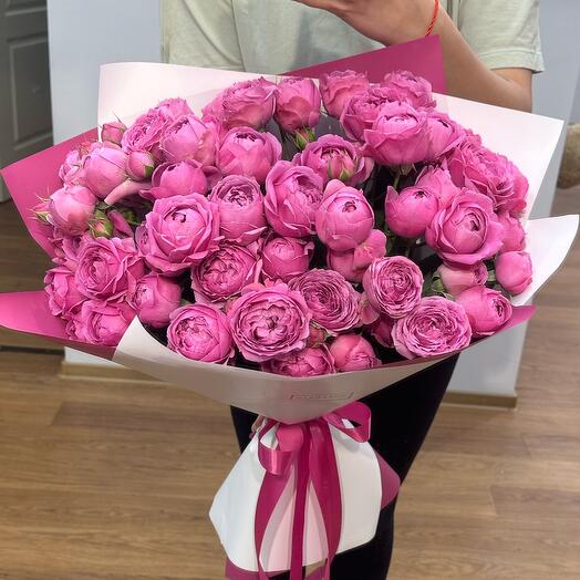 Bouquet of 15 branches bushy peony rose