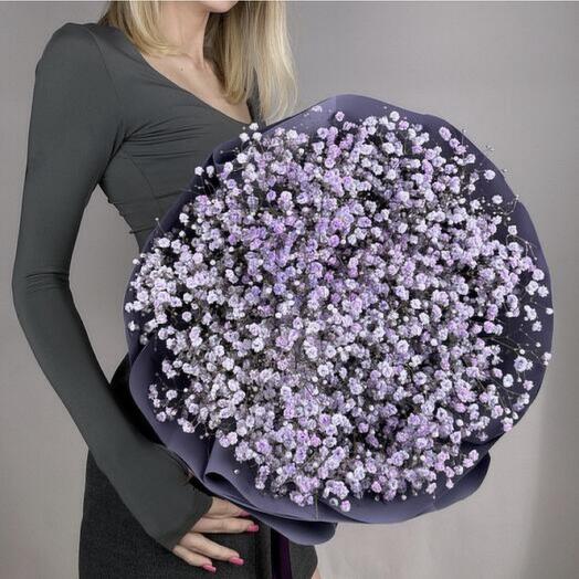 Purple  gypsophila Bouquet-687