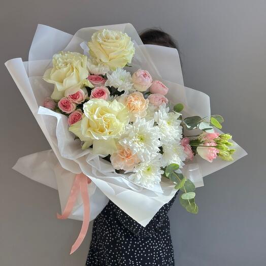 Ramo "ternura" con rosas francesas