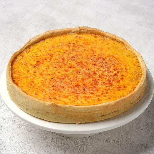 Lauren's pie with smoked pink salmon