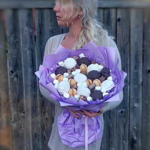 Sweet bouquet of marshmallows and sweets on September 1st