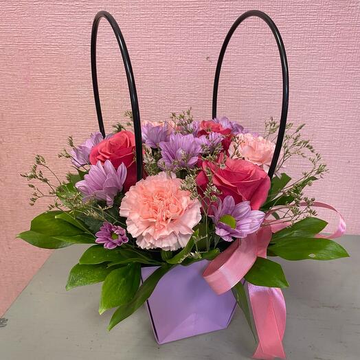Flores en el bolso