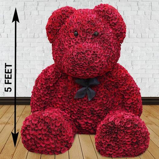 Love 2500 Red Roses Teddy Bear