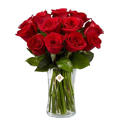 Ottawa - 12 Red Roses in Vase