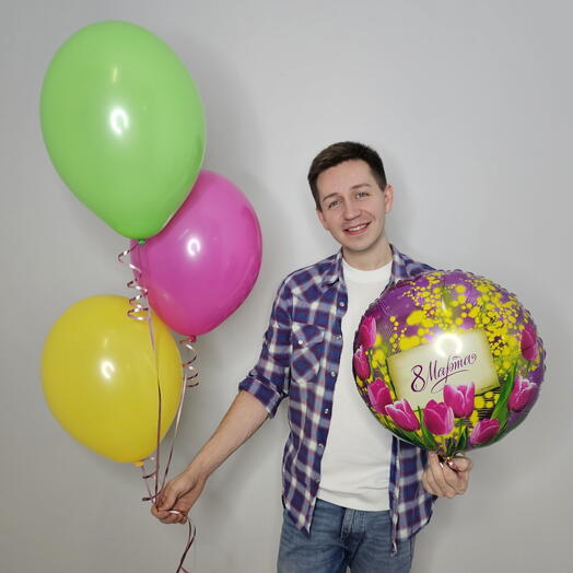 Воздушные шары на 8 марта