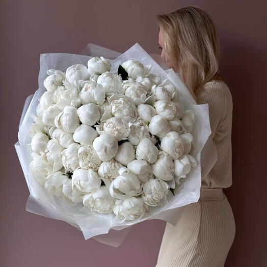 50 peonies bouquet