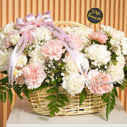 Pastel Carnations Basket