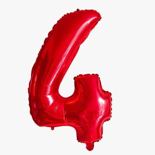 Шар фольгированный цифра " 4 "