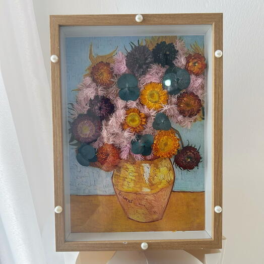 Dried flowers frame