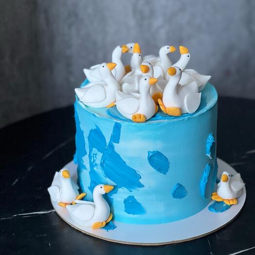 Торт 1,5кг с гусями