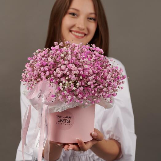 Гипсофила в шляпной коробке