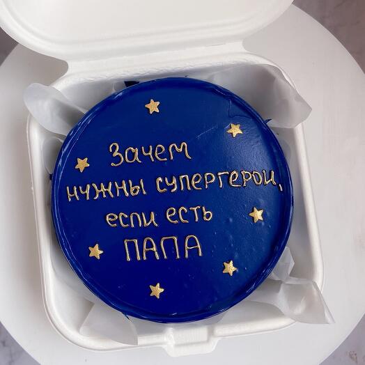 Бенто торт для папы супергерой