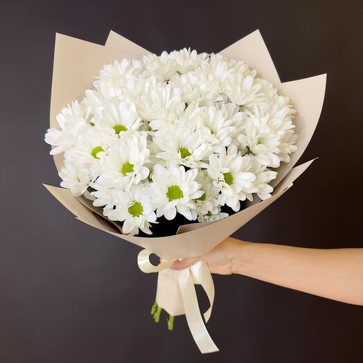 Ramo de flores de 7 crisantemos de arbusto blanco