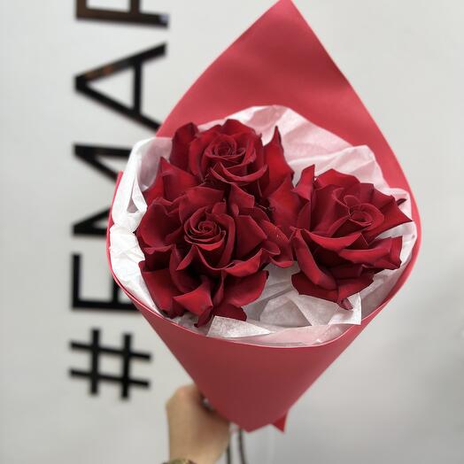 Букет французские красные розы «Любовь»