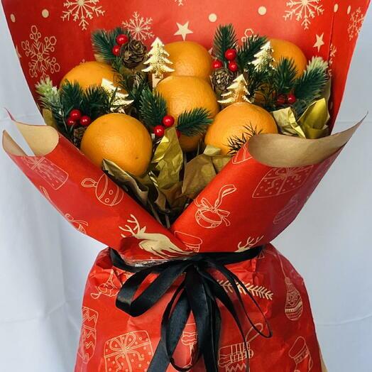 Christmas Theme orange bouquet