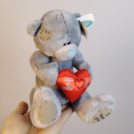 Тедди с сердечком 18 см