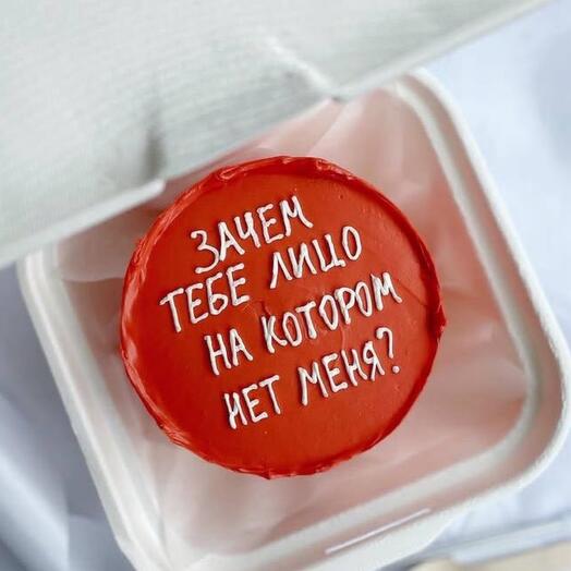 Бенто - торт с надписью Лицо