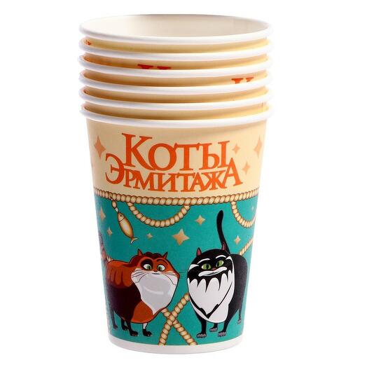 Стаканы "Коты Эрмитажа" набор 6шт