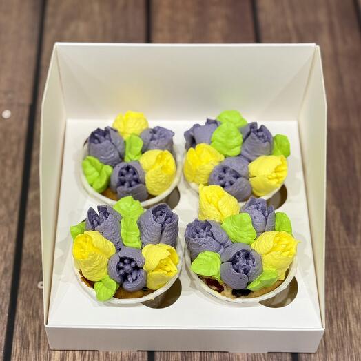 Капкейки «Тюльпан» 4 шт