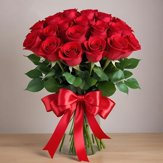 Valentines Day Red Roses Deluxe Bunch