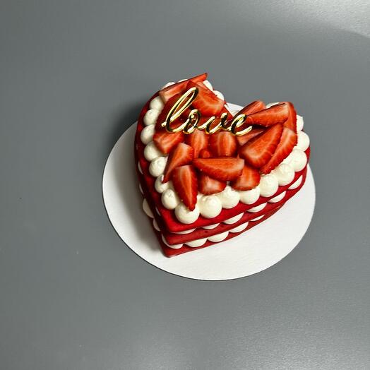Медовый торт сердце Love