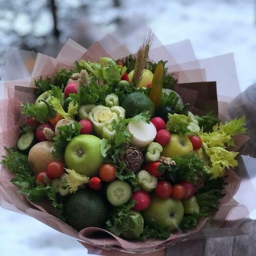 Большой овощной букет "За ЗОЖ"