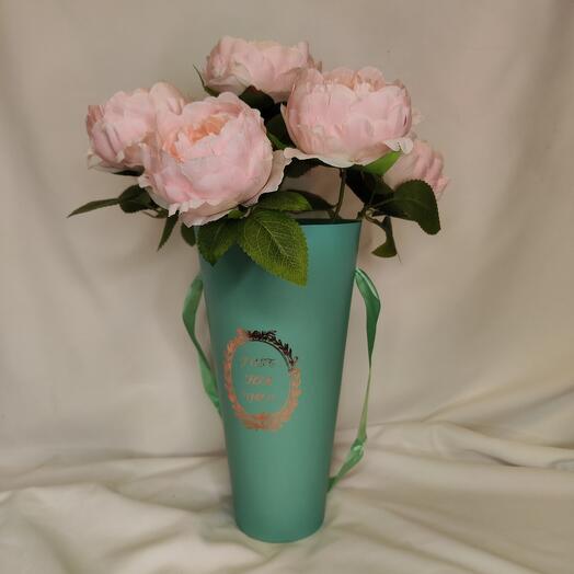 Интерьерная композиция Пион розовый