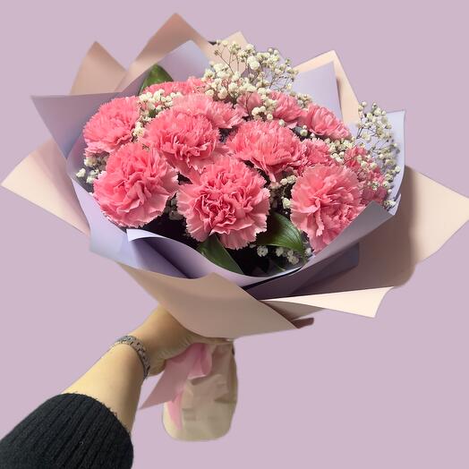 Букет из розовых диантусов💖