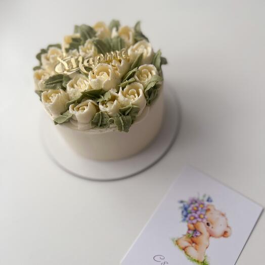 Торт с цветами на ден матери  (без надписи 8 марта) ♥️