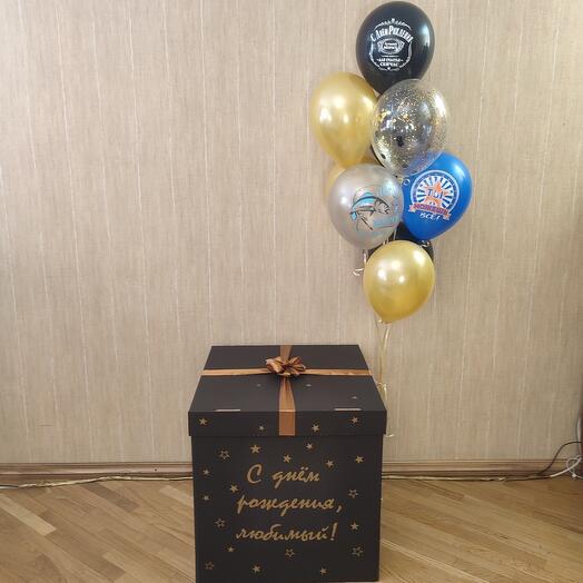 Коробка с шарами для любимого