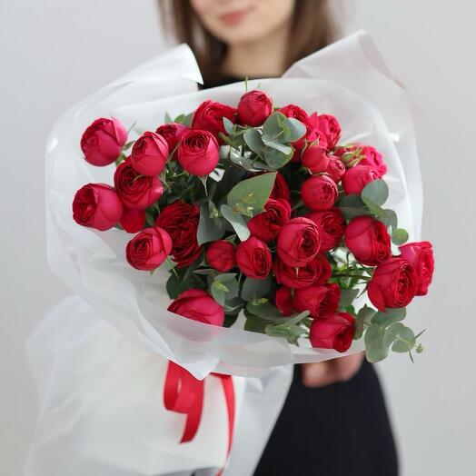 Кустовая пионовидная Роза Red Piano