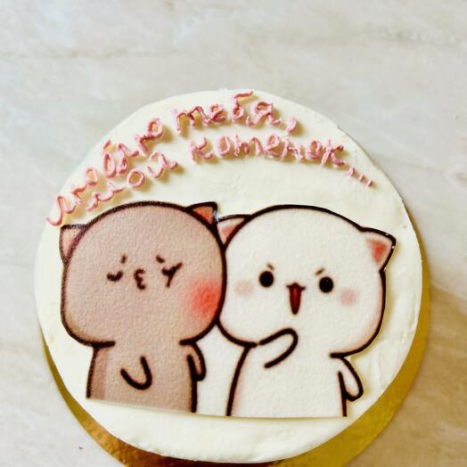Бенто торт Люблю тебя , мой котенок Любимой, любимому, мужу,жене