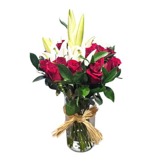 Roses and Lilies Vase