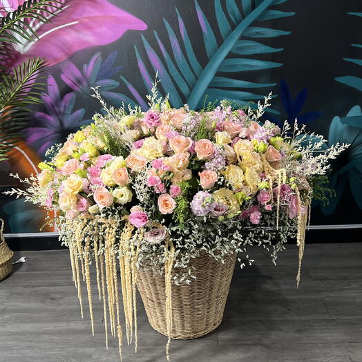 Basket with flowers
