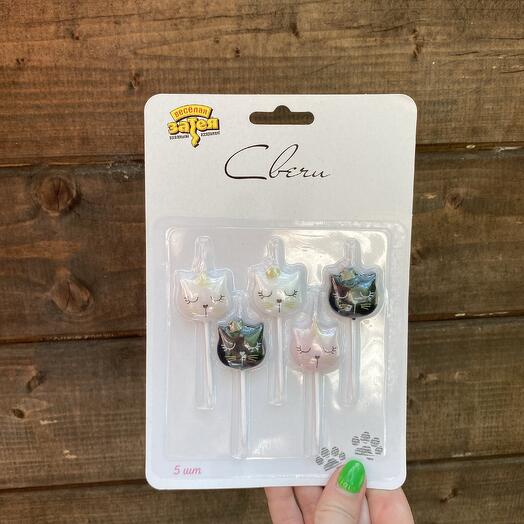 Кошечки свечи для торта