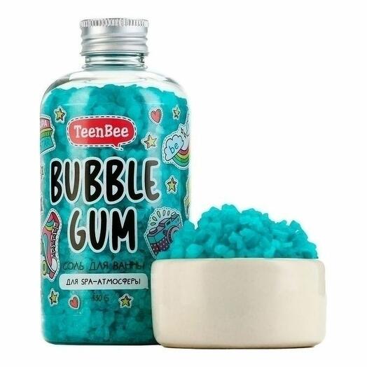 Соль для ванны "Bubble Gum" с ароматом жвачки TeenBee, 330 г