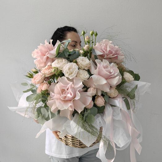 Цветы корзина роза французская роза кустовая