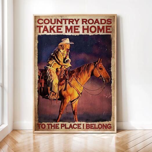 Интерьерный постер "Лошади" винтажная картина 02-0019