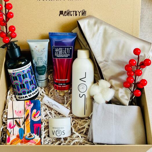 Б'юті бокс з косинкою " мудра турбота»