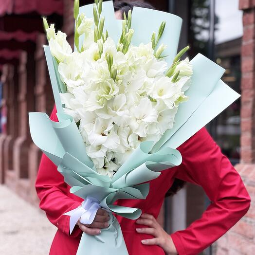 White gladioli