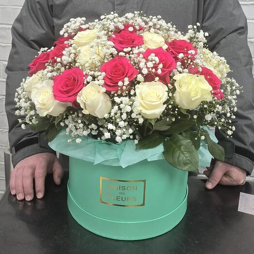 Нежный микс в шляпной коробке