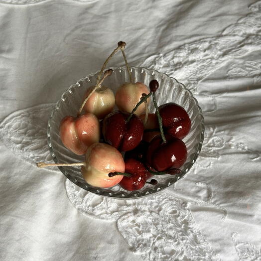 Cherry shaped candle