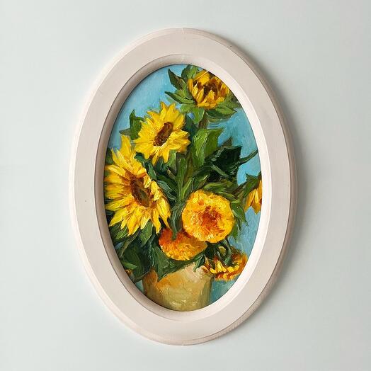 Подсолнухи в раме