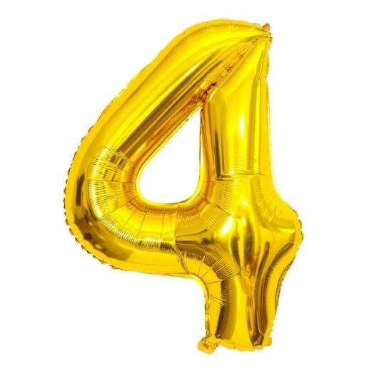 Шар золотой 4 (с гелием) , высота 1м
