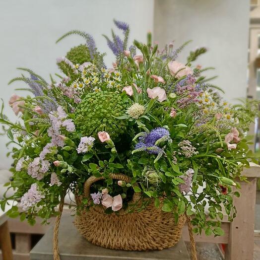 Basket of wild flowers