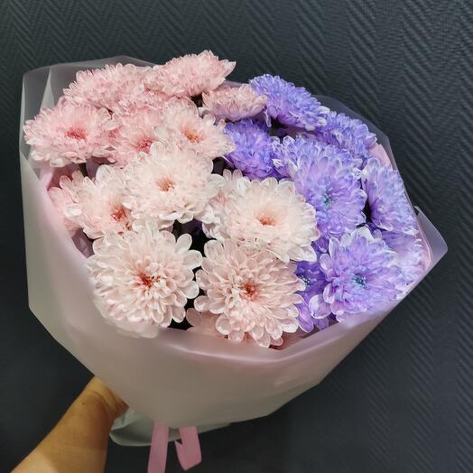 Букет хризантем Сладкая парочка 🩷💜