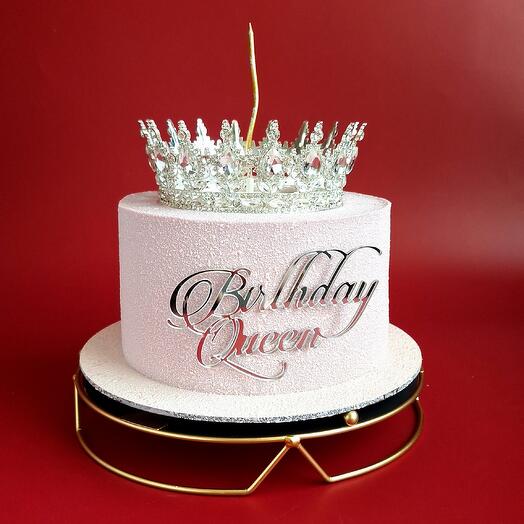 Торт 2 кг Birthday Queen с короной и блёстками