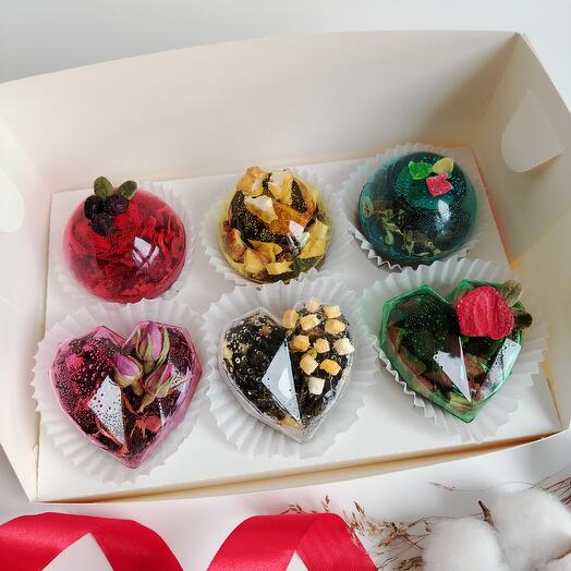 Подарочный набор чайных бомбочек  "Фьюжн". Набор для девушки, подруги,коллеги,мамы